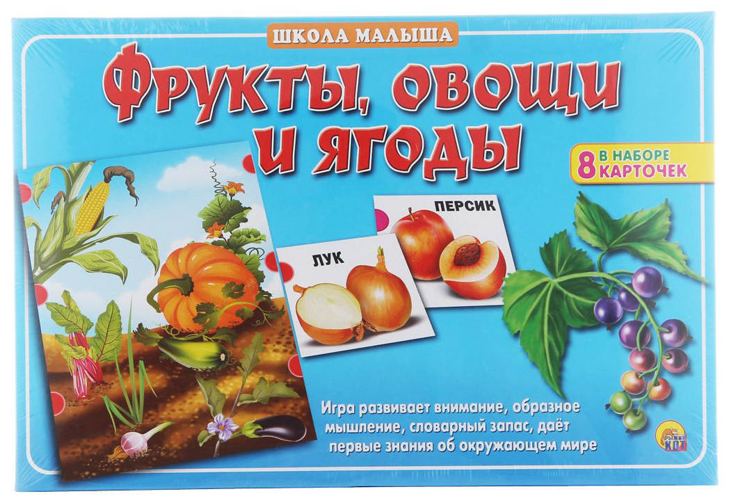 Дидактическая игра Рыжий кот Школа Малыша, Фрукты, овощи и ягоды