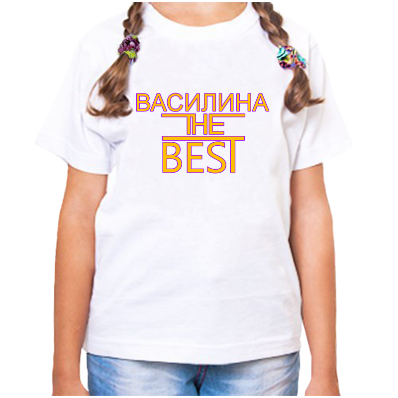 Футболка девочке белая 28 р-р василина the best