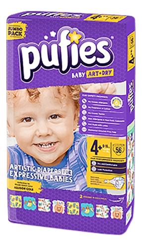 Подгузники Pufies Baby Art Dry Maxi+ 56 DUO PACK 1+