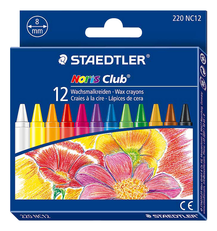 Восковые мелки Staedtler Noris Club 12 цветов